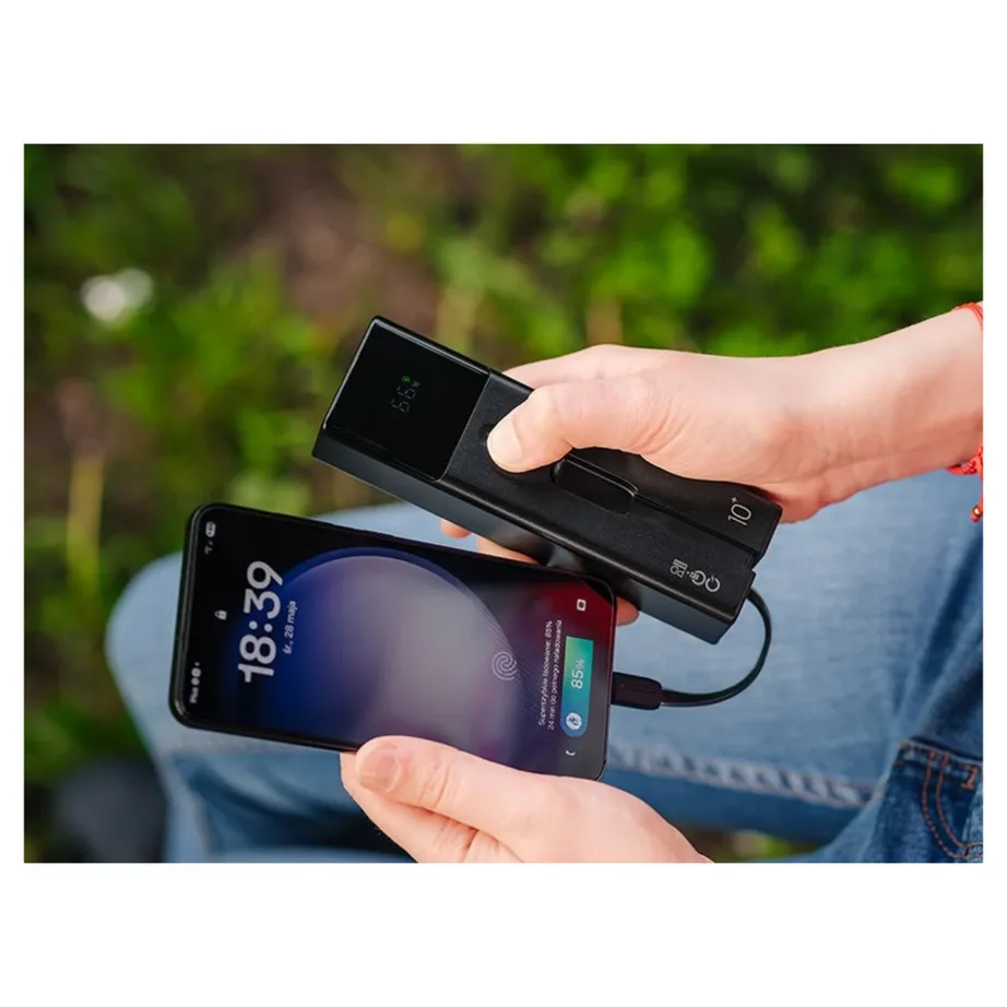Tracer Quant TRABAT47641 10000mAh 100W PD+QC must akupank, 1x USB-C, 1x USB-A, kiirlaadimine, 121 g - 7