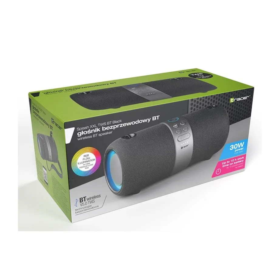 Tracer SPLASH XXL 30W must IPX6 Bluetooth 5.0 kaasaskantav stereokõlar, kuni 10 h aku, FM-raadio ja mikrofon – 14
