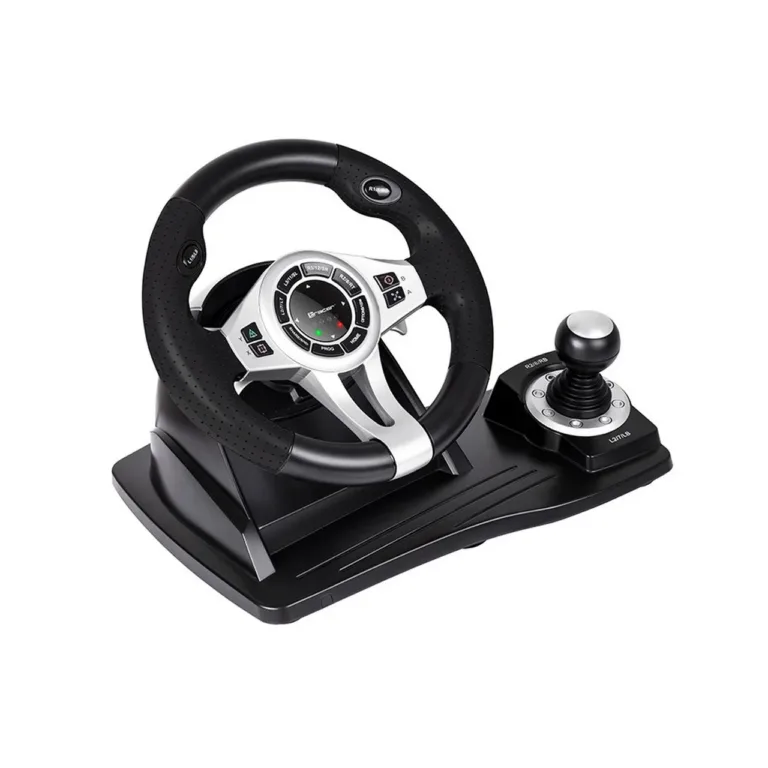 Tracer TRAJOY46524 must juhtmega rool ja pedaalid 270° pöördenurgaga PlayStation 3/4 jaoks, 1,8 m kaabel, libisemisvastase pinnaga