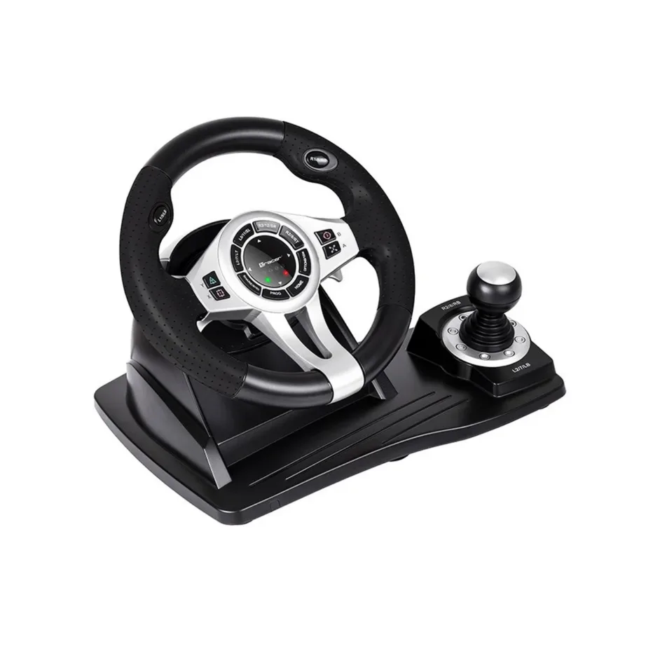 Tracer TRAJOY46524 must juhtmega rool ja pedaalid 270° pöördenurgaga PlayStation 3/4 jaoks, 1,8 m kaabel, libisemisvastase pinnaga – 5