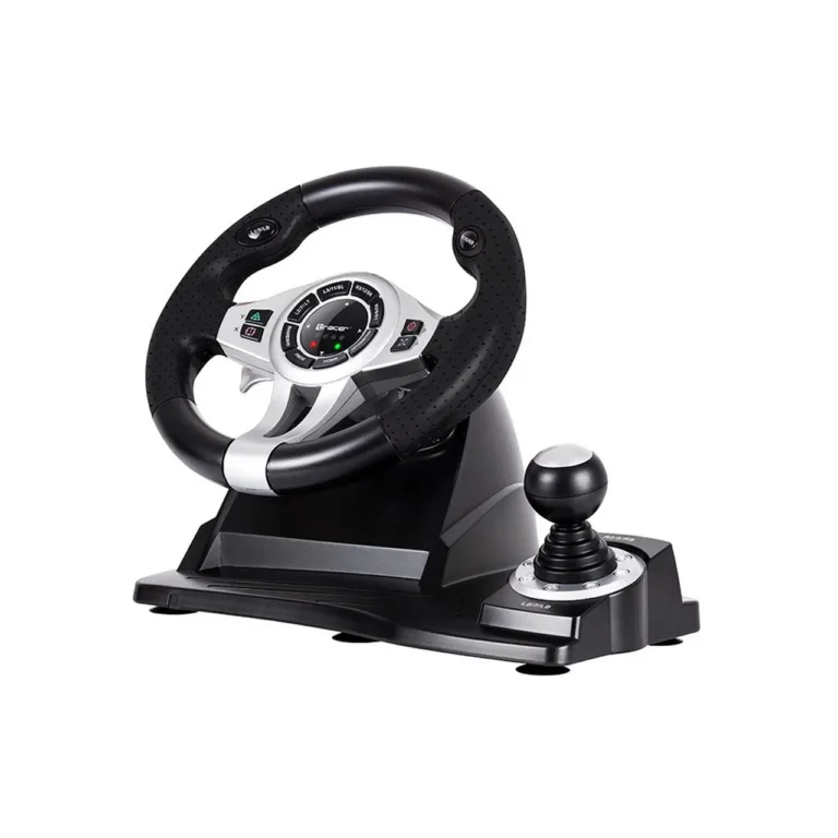 Tracer TRAJOY46524 must juhtmega rool ja pedaalid 270° pöördenurgaga PlayStation 3/4 jaoks, 1,8 m kaabel, libisemisvastase pinnaga