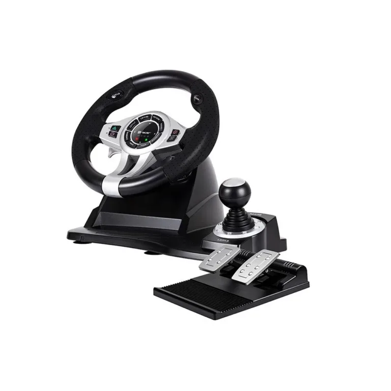 Tracer TRAJOY46524 must juhtmega rool ja pedaalid 270° pöördenurgaga PlayStation 3/4 jaoks, 1,8 m kaabel, libisemisvastase pinnaga