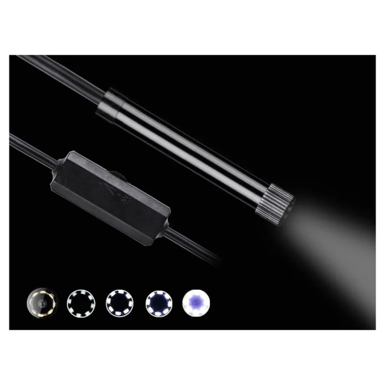 Tracer TRAKAM46628 70° vaatenurgaga IP67 veekindel tööstuslik endoskoop, 6 LED-i, 500 mAh aku, 4K video, konksu ja peegliga, arvutiühendusega