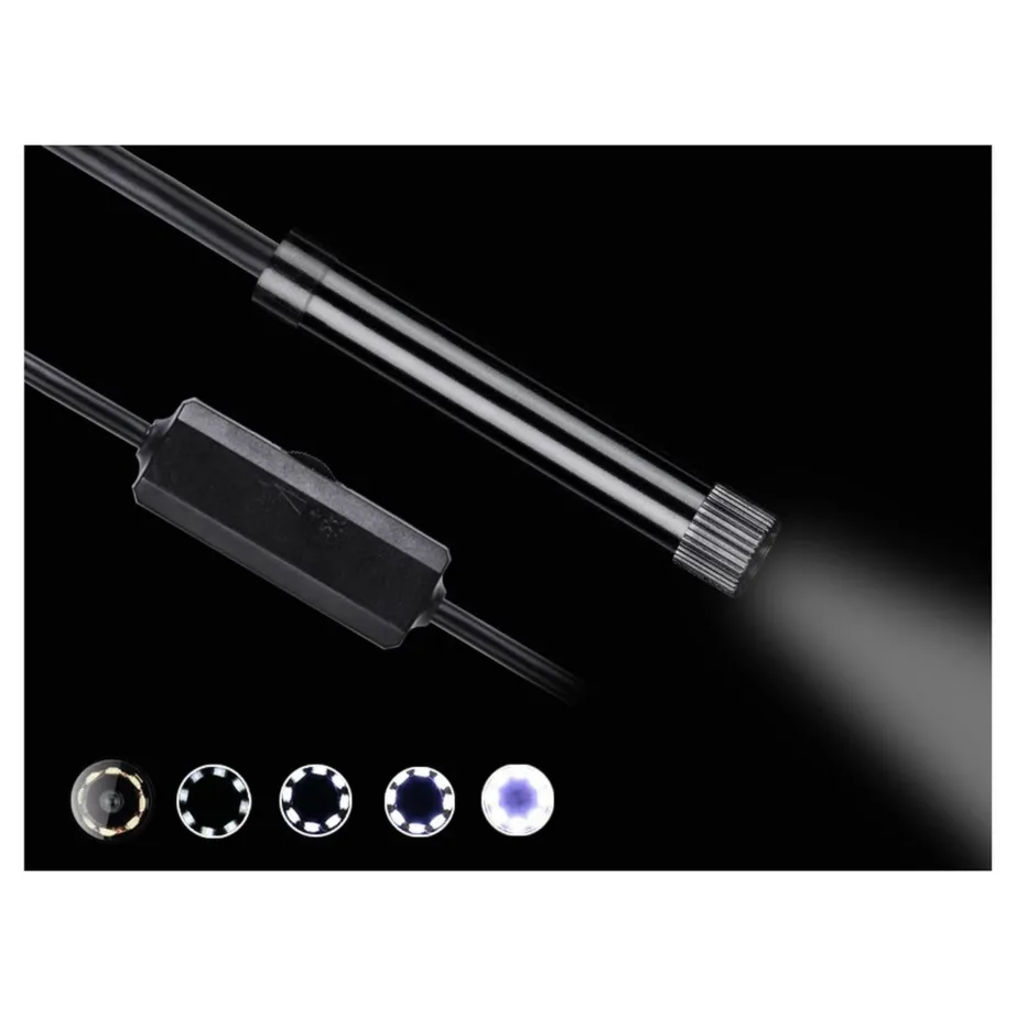 Tracer TRAKAM46628 70° vaatenurgaga IP67 veekindel tööstuslik endoskoop, 6 LED-i, 500 mAh aku, 4K video, konksu ja peegliga, arvutiühendusega – 2