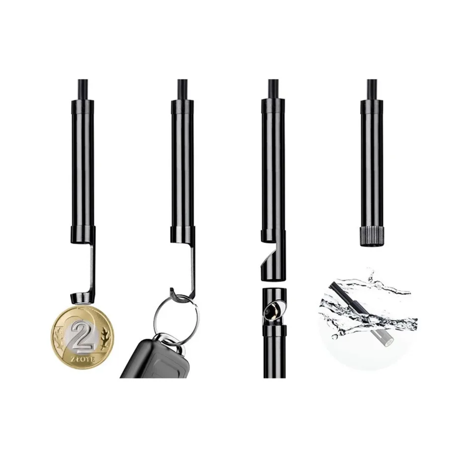 Tracer TRAKAM46628 70° vaatenurgaga IP67 veekindel tööstuslik endoskoop, 6 LED-i, 500 mAh aku, 4K video, konksu ja peegliga, arvutiühendusega – 10