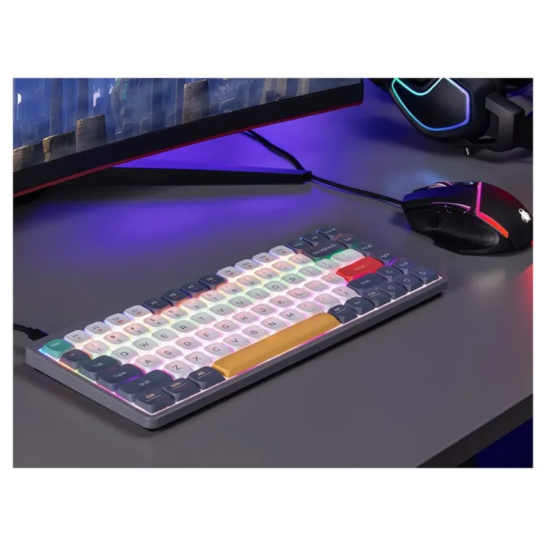 Tracer TRAKLA47279 valge mehaaniline QWERTY mänguklaviatuur RGB-taustvalgustuse ja numbriklahvistikuga, 1,5 m USB-kaabel