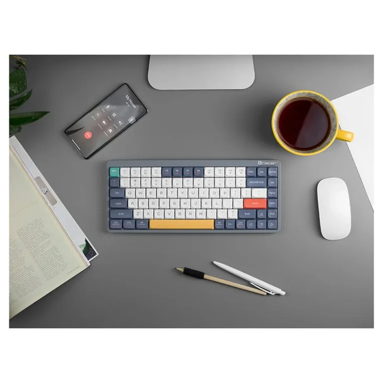 Tracer TRAKLA47279 valge mehaaniline QWERTY mänguklaviatuur RGB-taustvalgustuse ja numbriklahvistikuga, 1,5 m USB-kaabel