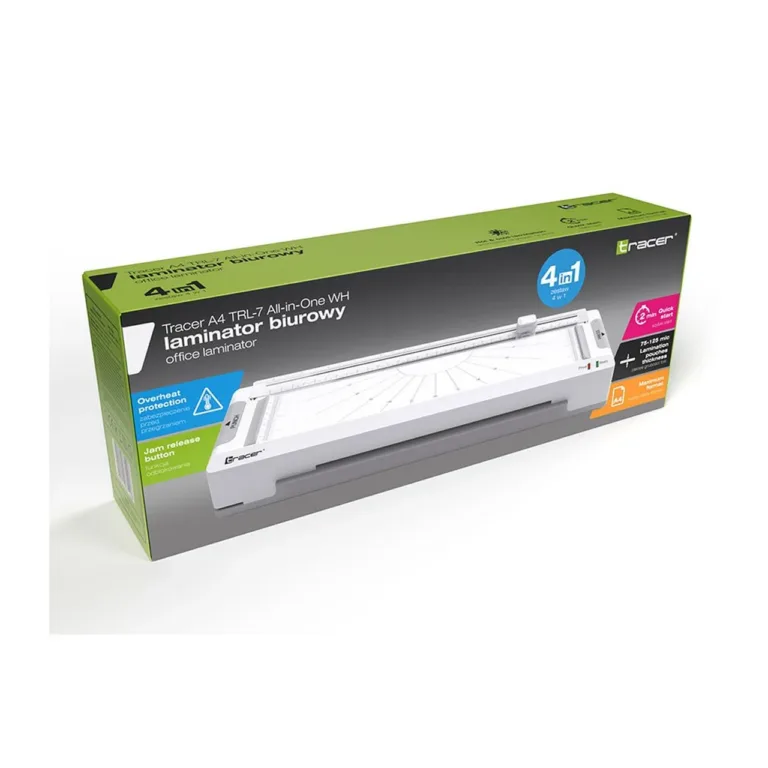 Tracer TRANIS47269 valge A4 külmkuum lamineerija 22 cm A4 lamineerimisala, 2 minutit eelsoojendusaega