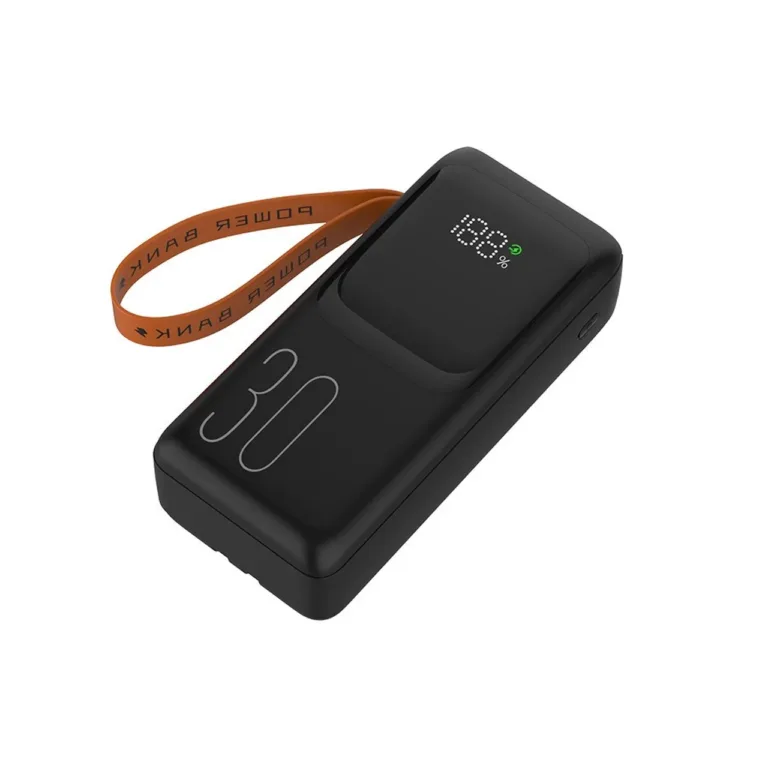 Tracer Vouge-3 TRABAT47369 30000 mAh must kiirlaadimisega akupank LCD-ekraaniga, 2x USB-A ja USB-C, taskulambiga