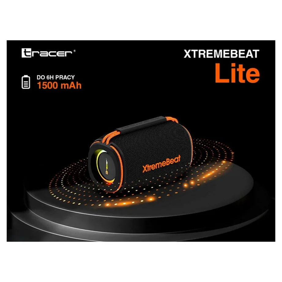 Tracer XtremeBeat Lite TRAGLO47540 10W must kaasaskantav Bluetooth 5.3 IPX6 stereokõlar sisseehitatud mikrofoniga – 14