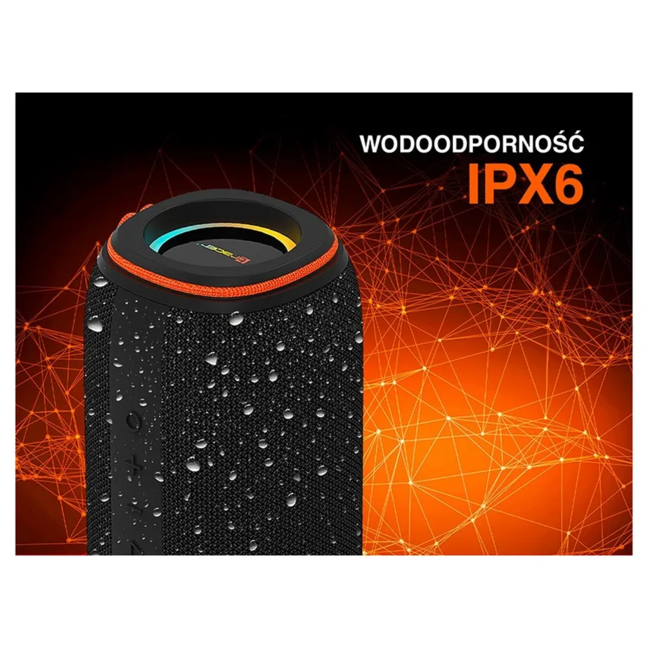 Tracer XtremeBeat Lite TRAGLO47540 10W must kaasaskantav Bluetooth 5.3 IPX6 stereokõlar sisseehitatud mikrofoniga – 16