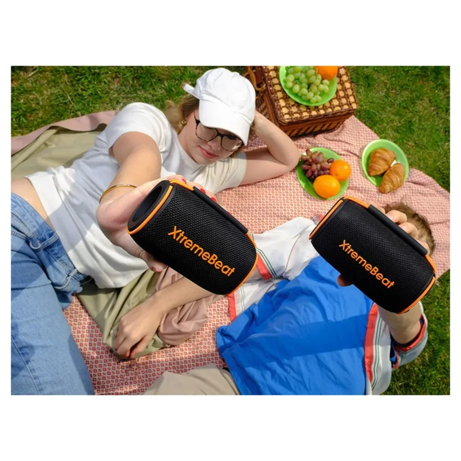 Tracer XtremeBeat Lite TRAGLO47540 10W must kaasaskantav Bluetooth 5.3 IPX6 stereokõlar sisseehitatud mikrofoniga – 9