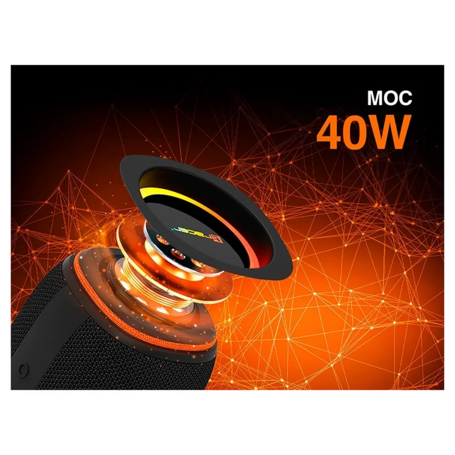 Tracer XtremeBeat Pro TRAGLO47543 40W must kaasaskantav Bluetooth 5.3 IPX6 stereo kõlar sisseehitatud mikrofoniga - 17
