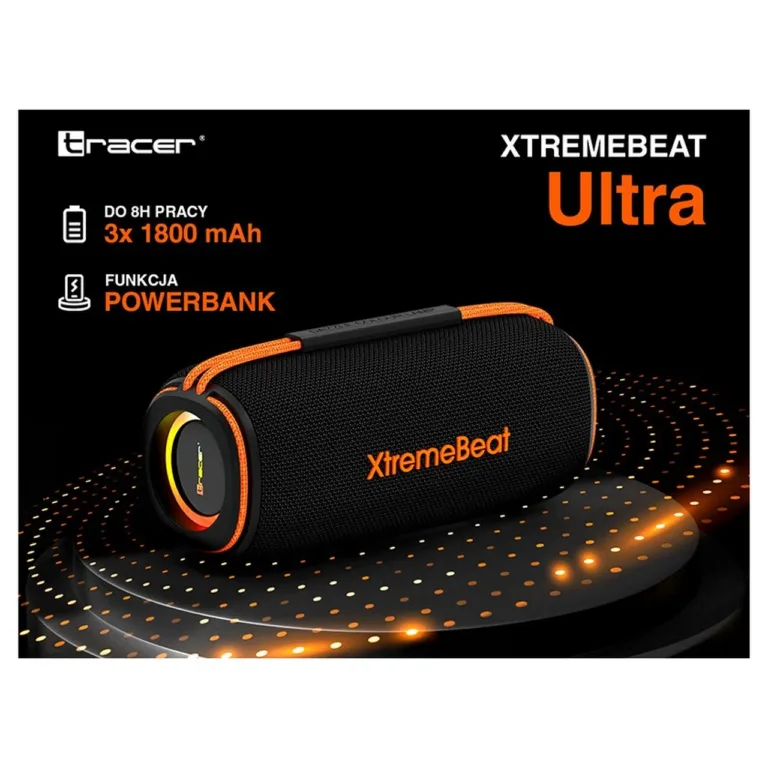 Tracer XtremeBeat Ultra TRAGLO47542 25 W IPX6 must kaasaskantav TWS Bluetooth 5.3 torukõlar mikrofoniga