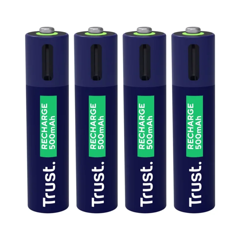 Trust 25671 4×AAA 500mAh laetavad patareid USB-C laadimisega, 1 h laadimisaeg, blisterpakendis