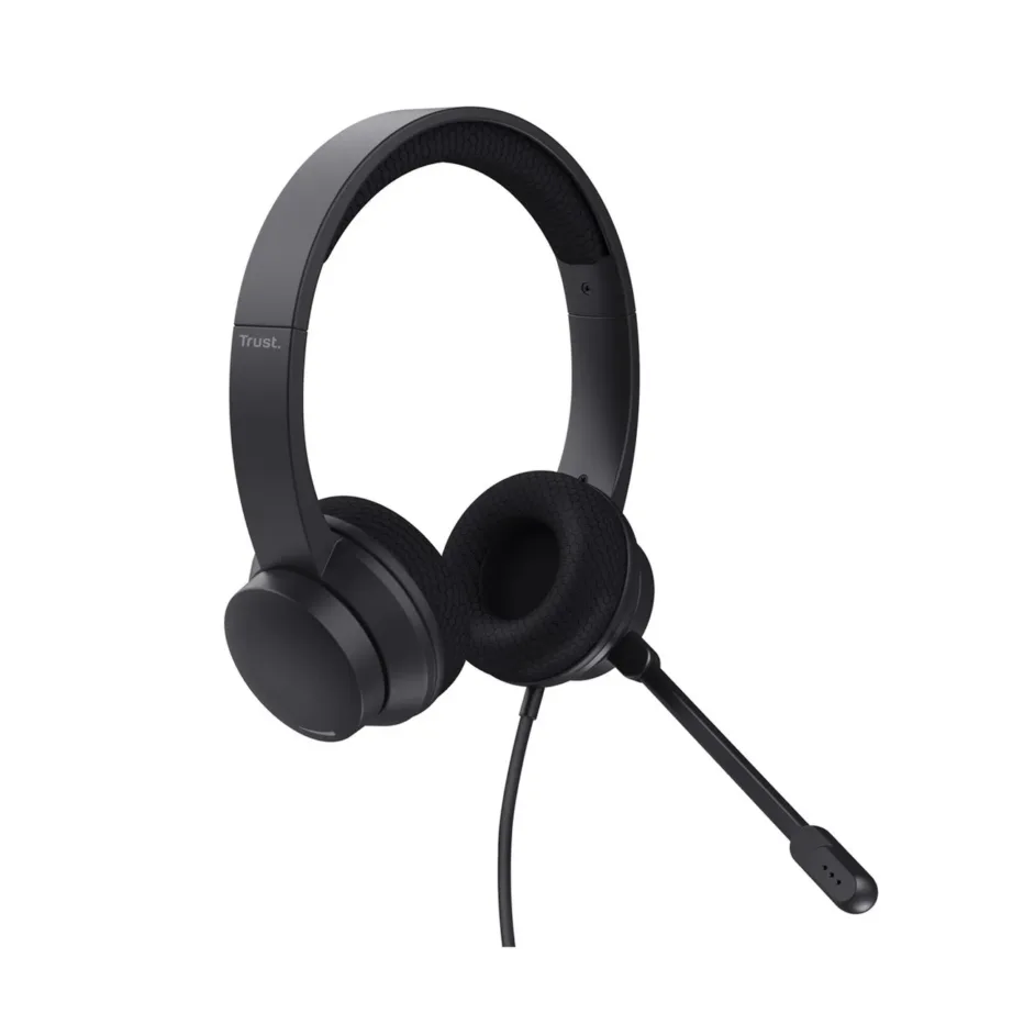 Trust Ayda 25089 must 1,8 m USB-A juhtmega binauraalne headset aktiivse mürasummutusega kõnedele ja muusikale – 6
