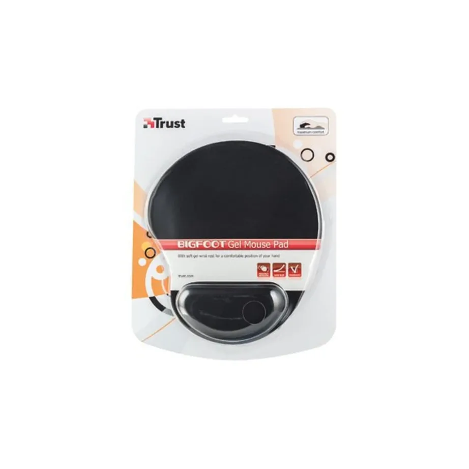 Trust Bigfoot 205×236 mm must mikrofiiber geeliga randmetoega hiirematt – 2