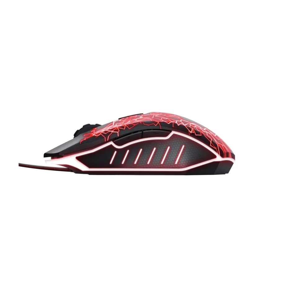 Trust GXT 105X Izza 4000 DPI must ambidextriline mängurihiir RGB-valgustusega, USB, 6 nuppu, 130x73x42 mm – 4
