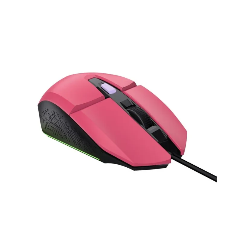 Trust GXT 109P Felox 6400 DPI 6-nupuline LED-valgustusega juhtmega mängurihiir, 131x70x42 mm, roosa, ABS, USB-A