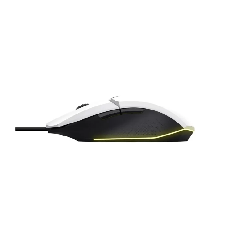 Trust GXT 109W Felox 6400 DPI valge optiline mängurihiir 6 programmeeritava nupu ja RGB-valgustusega, juhtmega USB, paremakäeline