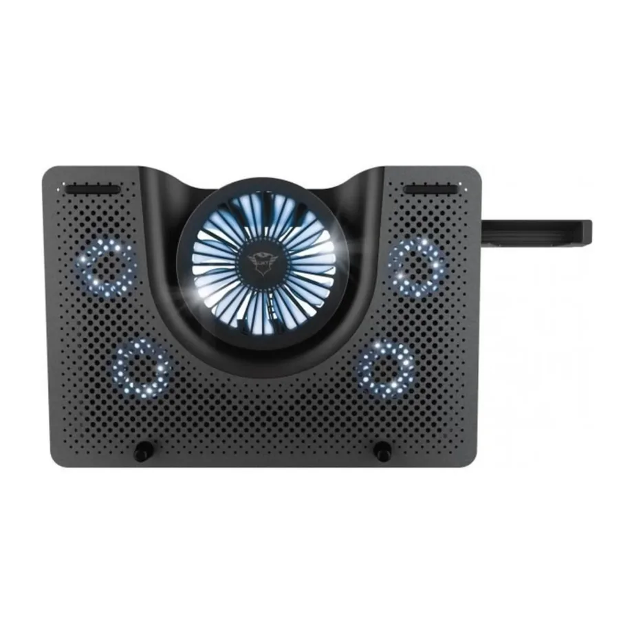 Trust GXT 1125 Quno 17″ alumiiniumist sülearvutialus viie ventilaatoriga, USB-toitega, must, 43,2 cm, reguleeritav – 5