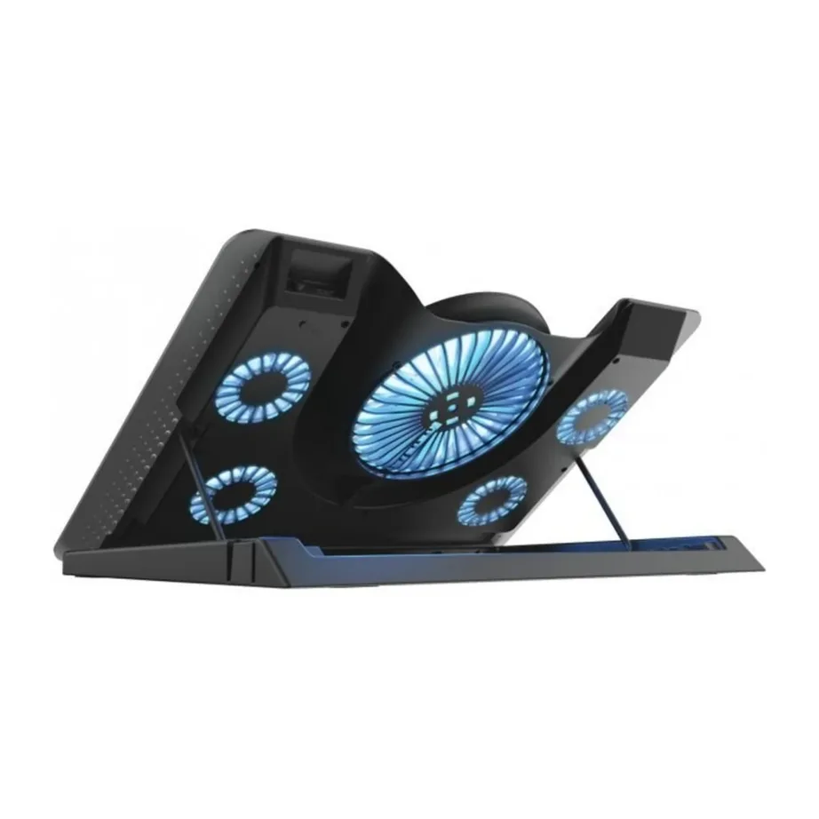 Trust GXT 1125 Quno 17″ alumiiniumist sülearvutialus viie ventilaatoriga, USB-toitega, must, 43,2 cm, reguleeritav – 6