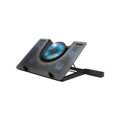 Trust GXT 1125 Quno 17" alumiiniumist sülearvutialus viie ventilaatoriga, USB-toitega, must, 43,2 cm, reguleeritav