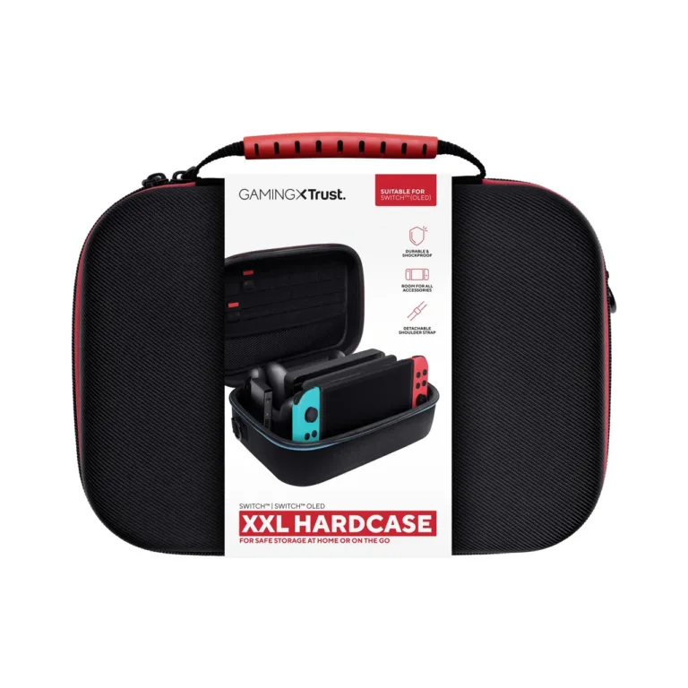 Trust GXT 1247 XXL 310x210x130 mm must kõvakest-kandekott Nintendo Switchi ja Switch OLEDi jaoks