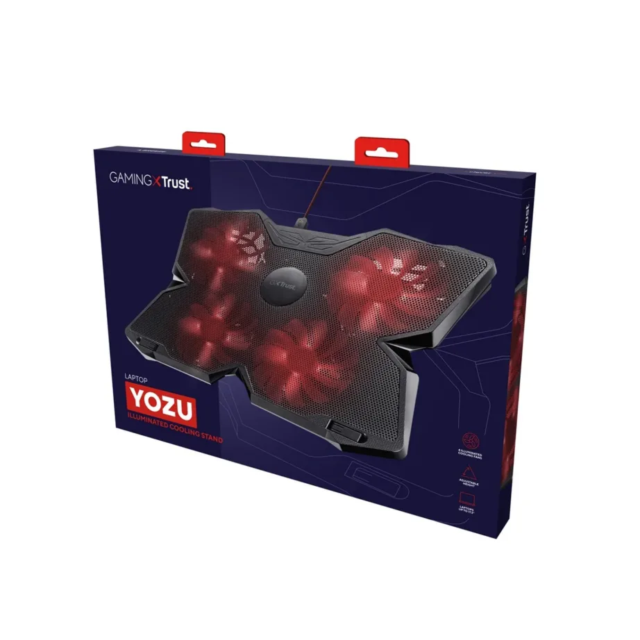 Trust GXT 278 17,3″ must USB-jahutusalus 4 ventilaatoriga sülearvutile, LED-valgustusega – 5