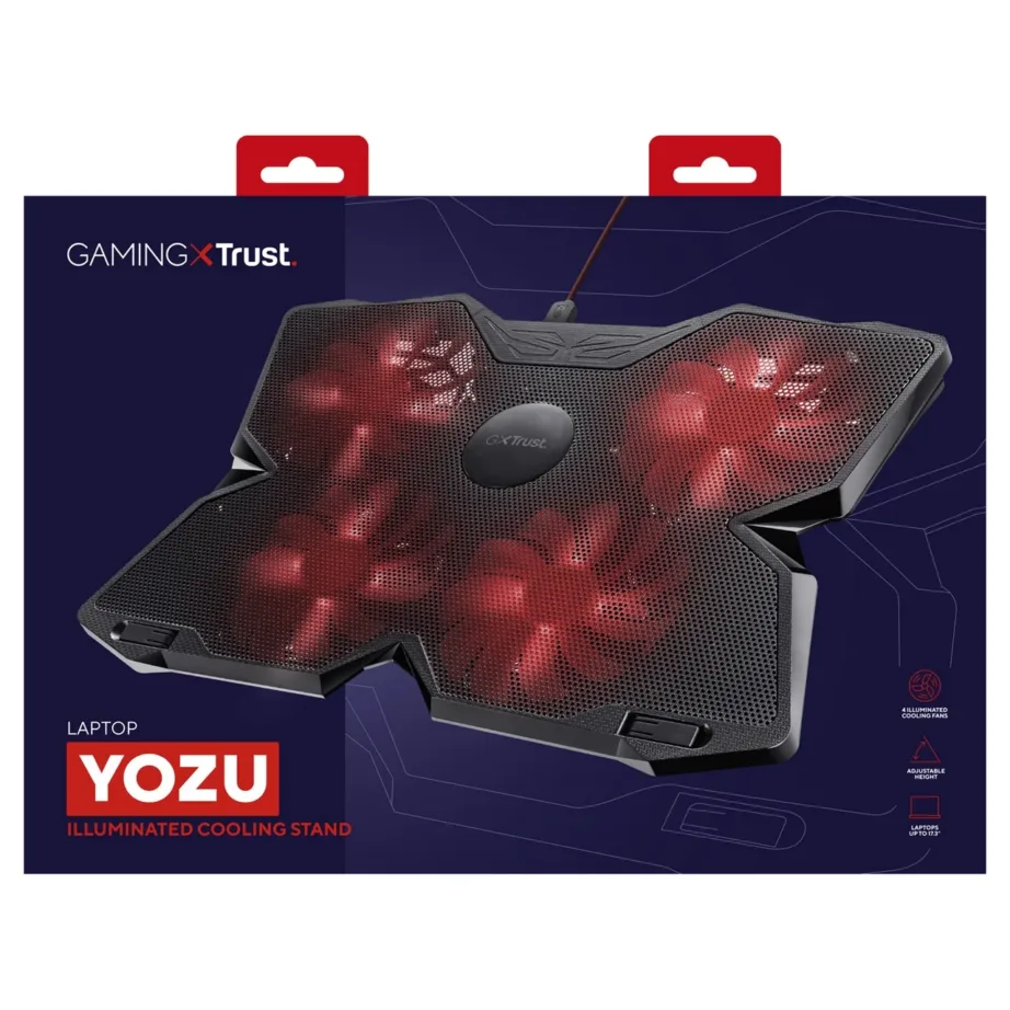 Trust GXT 278 17,3″ must USB-jahutusalus 4 ventilaatoriga sülearvutile, LED-valgustusega – 6