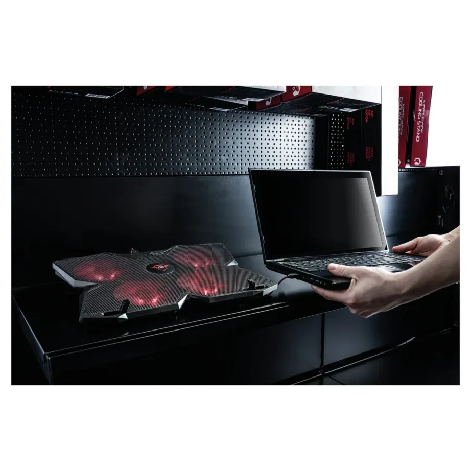 Trust GXT 278 17,3″ must USB-jahutusalus 4 ventilaatoriga sülearvutile, LED-valgustusega – 7