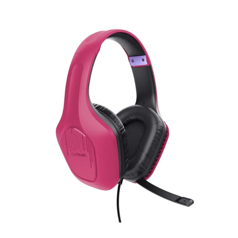Trust GXT 415P Zirox Powerful Pink juhtmega 2 m mänguripeakomplekt ABS peavõruga, 50 mm neodüüm-draiverid, kokkupandava mikrofoniga