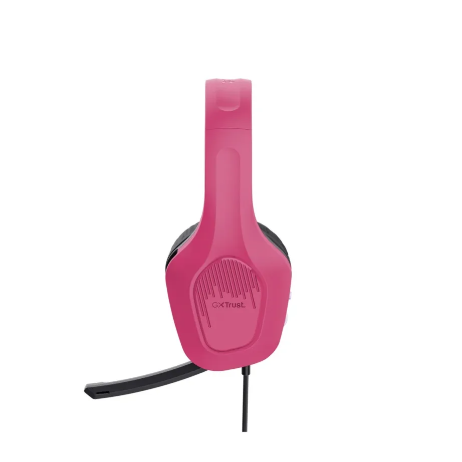 Trust GXT 415P Zirox Powerful Pink juhtmega 2 m mänguripeakomplekt ABS peavõruga, 50 mm neodüüm-draiverid, kokkupandava mikrofoniga – 6