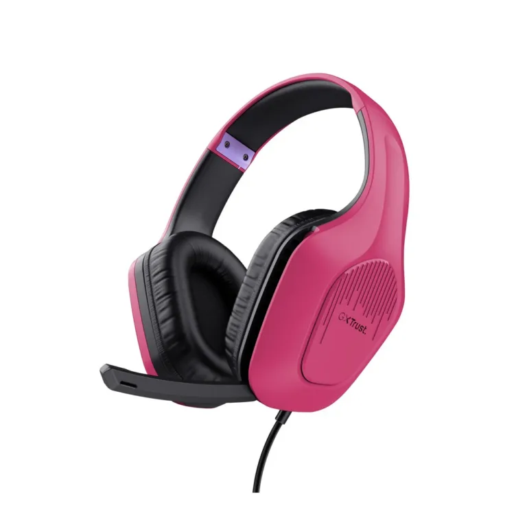Trust GXT 415P Zirox Powerful Pink juhtmega 2 m mänguripeakomplekt ABS peavõruga, 50 mm neodüüm-draiverid, kokkupandava mikrofoniga