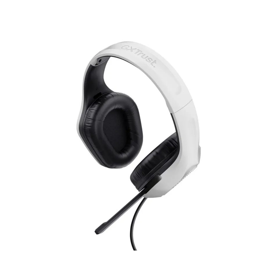 Trust GXT 415W Zirox 3,5 mm juhtmega mänguripeakomplekt 50 mm kõlarielementide ja kokkupandava mikrofoniga, Winning White – 4