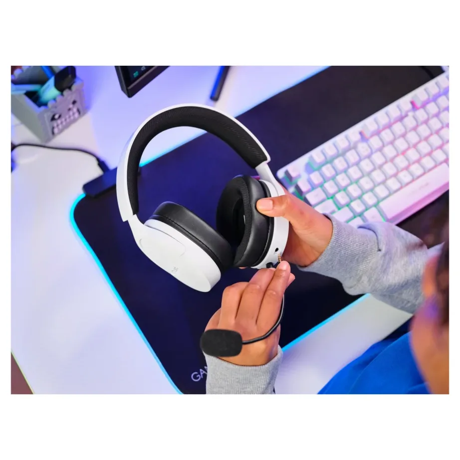 Trust GXT 489W Fayzo must-valge juhtmega mängurikomplekt, 3,5 mm, eemaldatav mikrofon, 1,2 m kaabel, ABS, taaskasutatud materjalid, 180x90x200 mm – 6