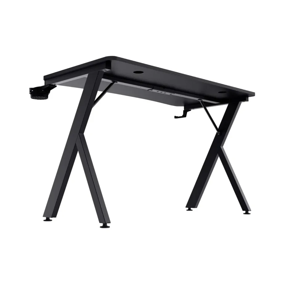 Trust GXT 700 Omnius 120x60x74 cm must metallraamiga mängurilaud pudelihoidja ja klapikonksuga – 5