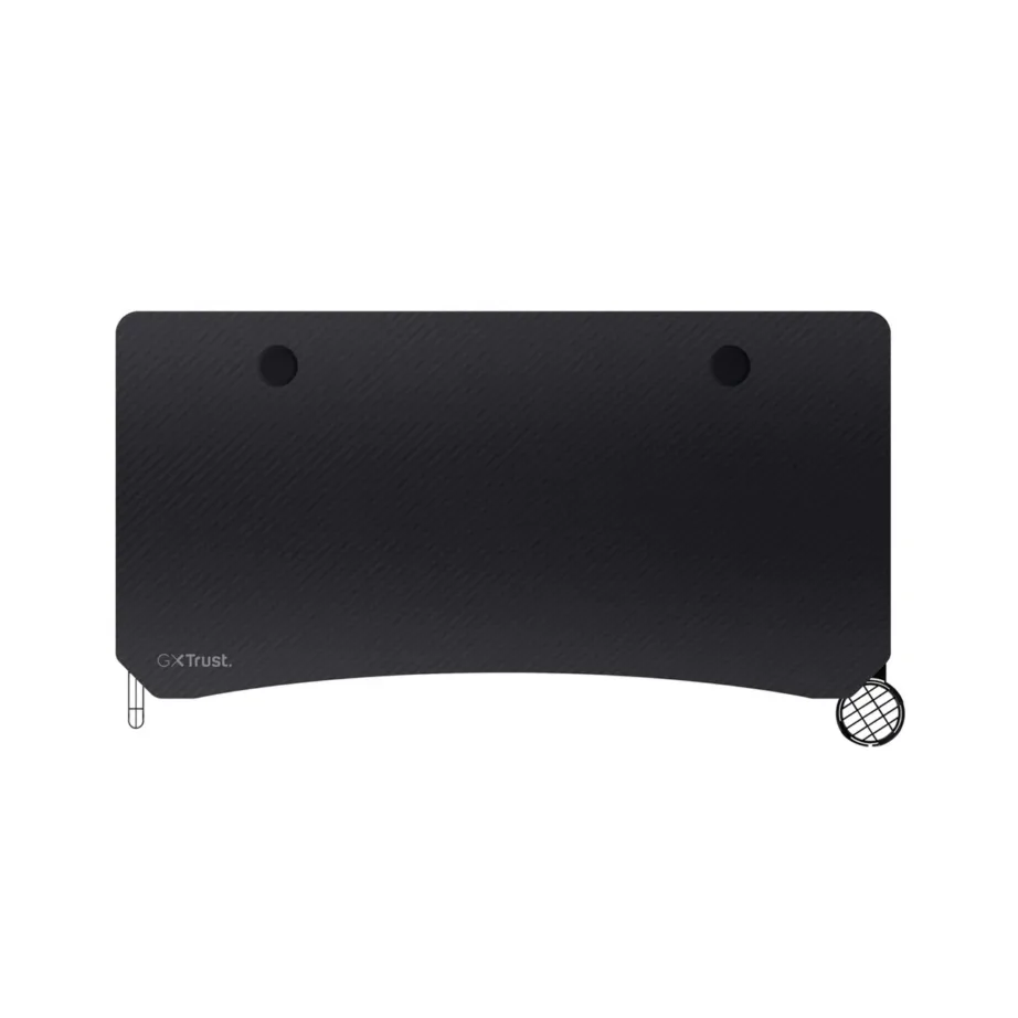 Trust GXT 700 Omnius 120x60x74 cm must metallraamiga mängurilaud pudelihoidja ja klapikonksuga – 6