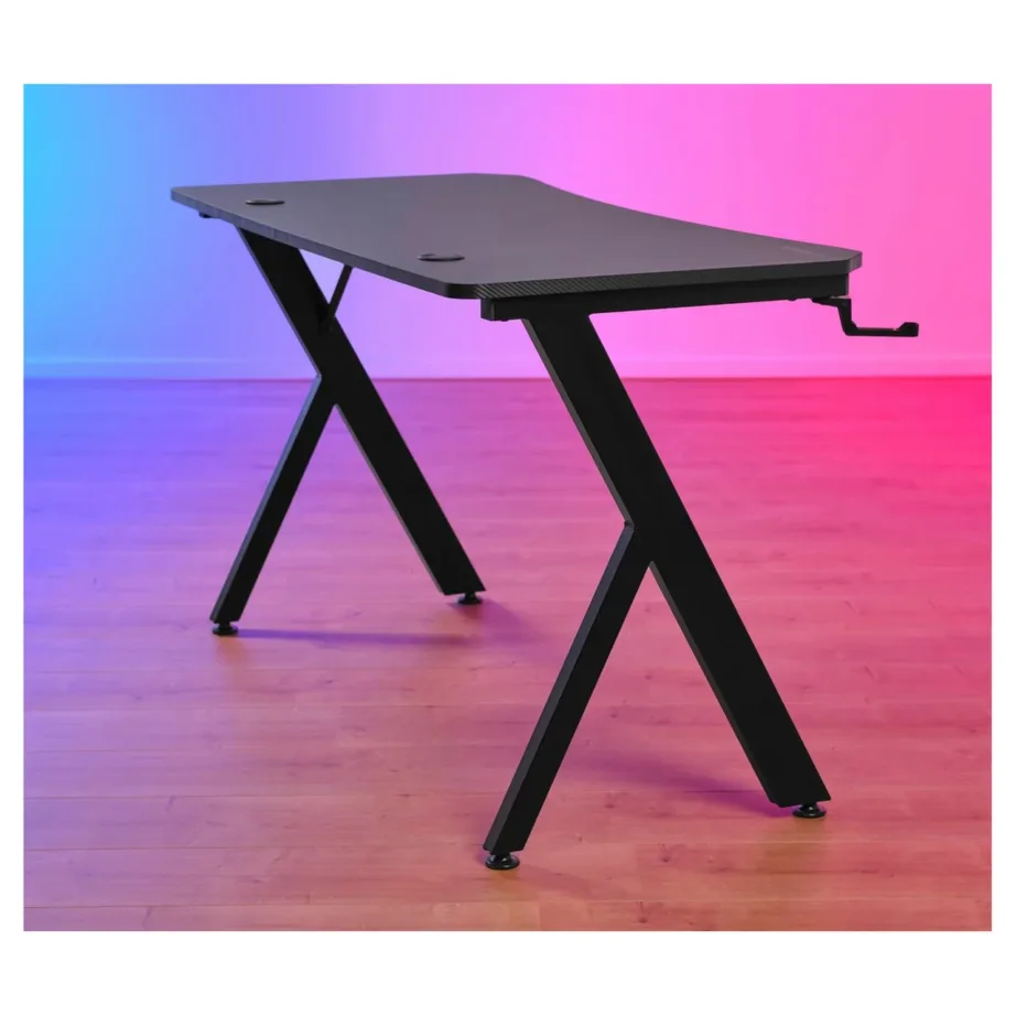 Trust GXT 700 Omnius 120x60x74 cm must metallraamiga mängurilaud pudelihoidja ja klapikonksuga – 9