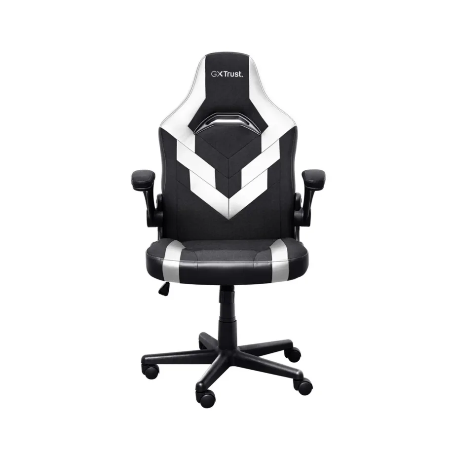 Trust GXT 703W Riye 68x69x128 cm must/valge kangast ja kunstnahast mänguritool, 140 kg kandevõimega – 3