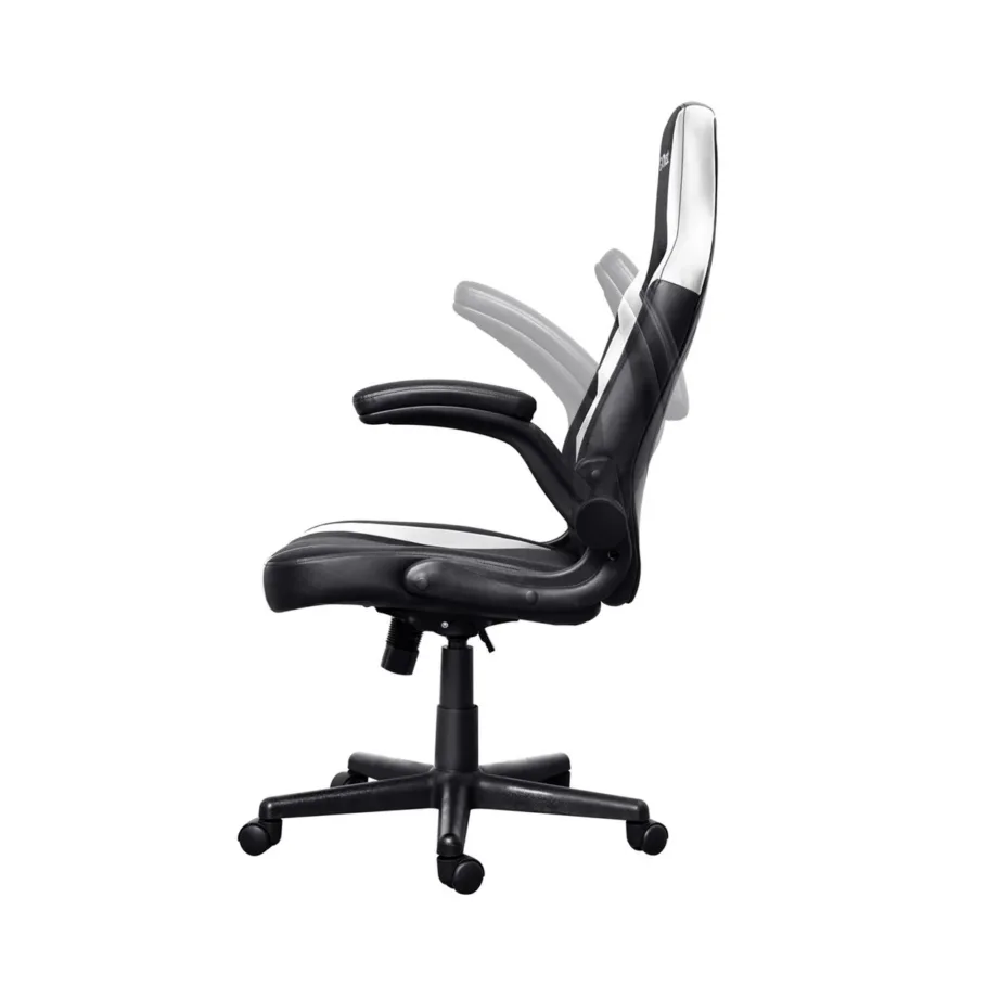 Trust GXT 703W Riye 68x69x128 cm must/valge kangast ja kunstnahast mänguritool, 140 kg kandevõimega – 4