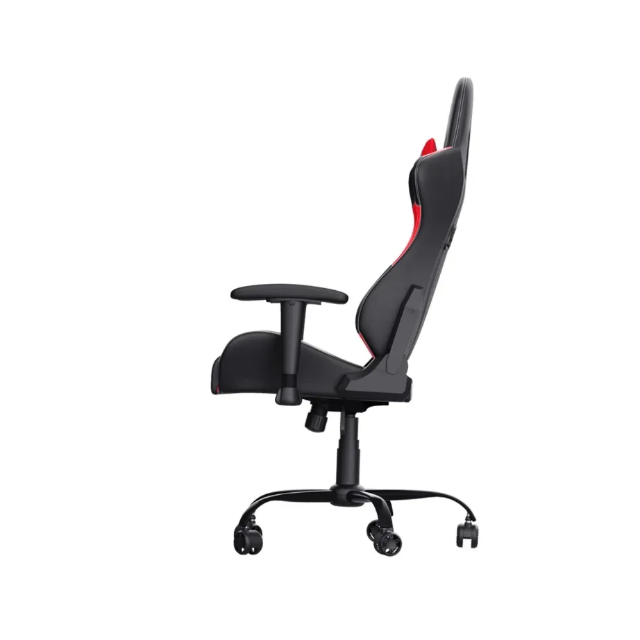 Trust GXT 708R 72 cm laiune must-punane universaalne mänguritool, reguleeritava seljatoega 90–180°, metallraam, 150 kg kandevõime, kaela- ja nimmepadjaga – 4