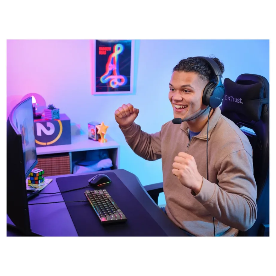 Trust GXT 867 Acira 60% mehaaniline RGB-taustvalgustusega mänguriklaviatuur US paigutusega, must, eemaldatav 1,8 m USB-kaabel – 3