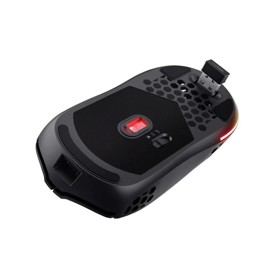 Trust GXT 929 Helox 4800 DPI must juhtmevaba mängurihiir RGB-valgustusega, paremakäelistele, 80h aku, USB-C laadimine, 64x125x38 mm – 5