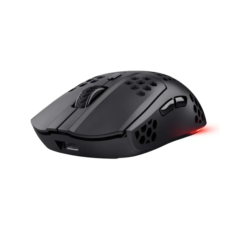 Trust GXT 929 Helox 4800 DPI must juhtmevaba mängurihiir RGB-valgustusega, paremakäelistele, 80h aku, USB-C laadimine, 64x125x38 mm
