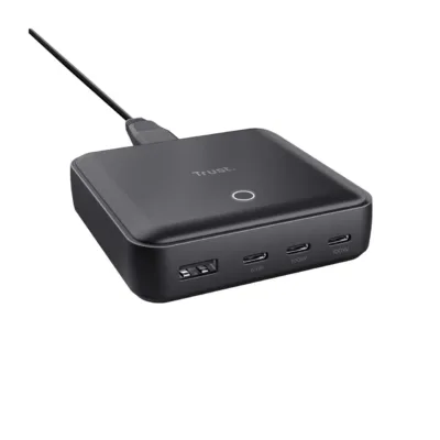 Trust Maxo 25242 100W 3xUSB-C/1xUSB-A universaalne lauakinnituslaadija, must, EU pistik, 1,2 m kaabel