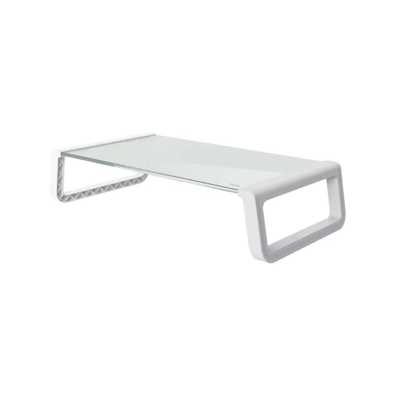 Trust Monta 500x200x100 mm valge karastatud klaasist monitorialus, 10 kg kandevõimega
