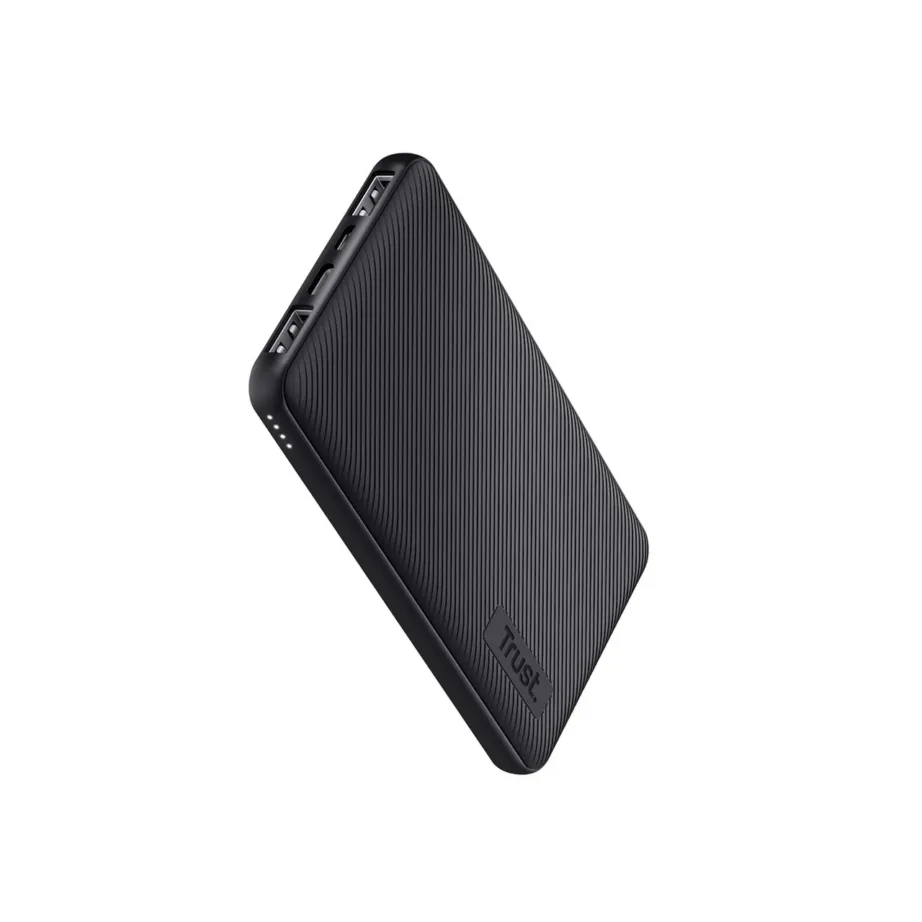Trust Primo 24678 10000 mAh must liitium-ioon akupank, 3 USB-väljundit, kiirlaadimine, LED-indikaator, mobiilidele ja tahvelarvutitele – 5