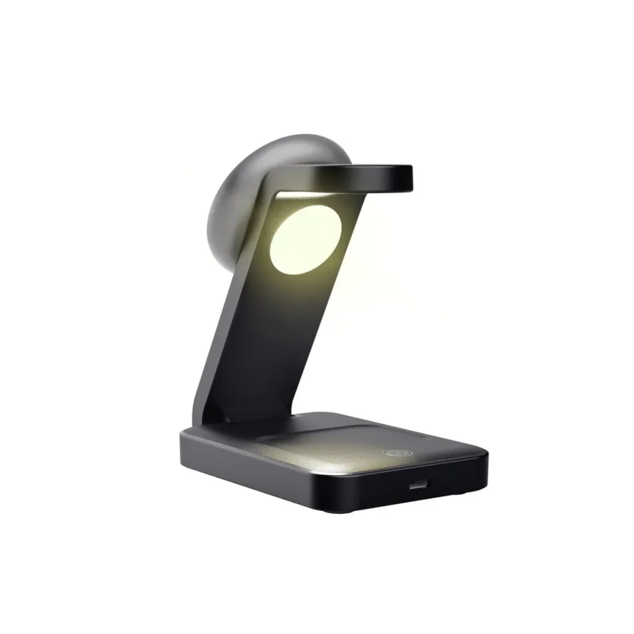 Trust Viro 25464 must 3-in-1 juhtmevaba magnetiline laadimisalus iPhone’i, Apple Watchi ja AirPodside jaoks (15 W, USB-C, mõõdud 139x71x52 mm) – 9