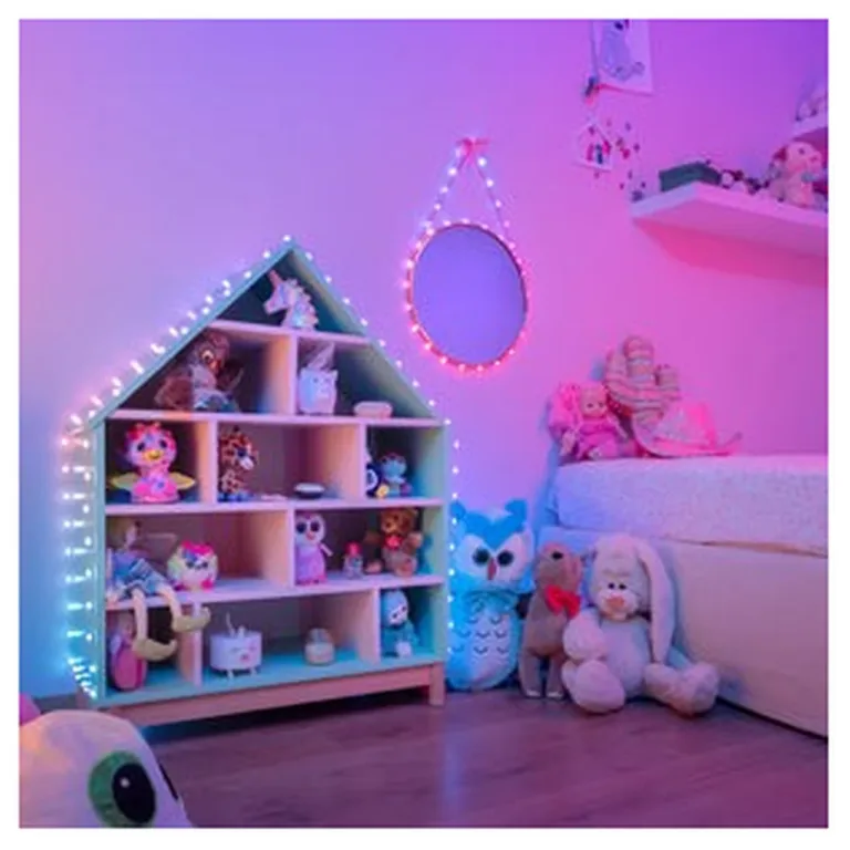 Twinkly Candies TWKC100RGB-G 6 m 100 RGB LED multivärvilised küünlakujulised nutijõulutuled, Wi-Fi, Bluetooth, USB-C, sisetingimustesse